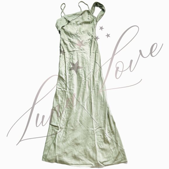 FOR LOVE & LEMONS Jewel Maxi Dress In Sage (size M) NWT - Picture 4 of 15